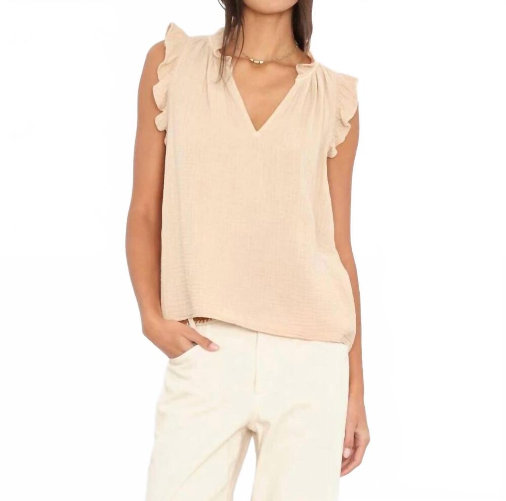 NEW XIRENA bex gauze top in rattan